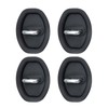 Bawkars 4 PCS Car Door Latch Lock Cover, Silicone Shock Absorption Latch Guard, Rust-proof Door Lock Cover Parts Protective Pads, Universal Automotive Exterior Accessories for Most Vehicles (Black)