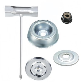 RRKJYXGC Blade Adapter Attachment Kit for Stihl FS55 FS55R FS56RC FS70R FS80 FS80R FS85 FS90 FS90R FS94R FS100RX FS110 FS120 FS130 FS130R FS200 FS240 FS250(Wrench,Rider Plate,Thrust Washer,Collar Nut)