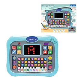 Lexibook JCPAD007i2, Educational, Bilingual ENGLISH/SPANISH, Talking tablet with screen to learn the alphabet, numbers and animals, Piano and interactive quiz modes, Blue