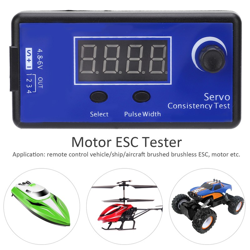 Servo ESC Tester MultiFunctional Brushless Brushed Motor Tester for RC