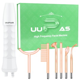 High Frequency Stick - UUPAS Portable High Frequency Stick Face with 6 Different Neon Tubes for Face/Hair/Body - Skin Tightening Device for Acne Tightening Skin Rejuvenation Wrinkle Removal