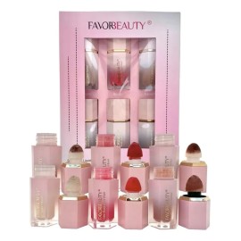 6 Pcs Juego Con Blush, Iluminador Y Corrector Caja De Regalo Multicolor