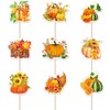 27PCS Thanksgiving Pumpkin Cupcake Picks