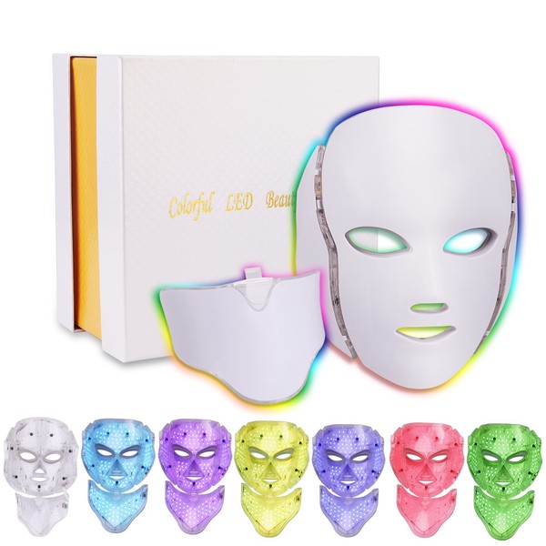 7 Colors Light Portable Face & Neck M -ask Machine for Home Use | 7 Colors