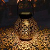 GolWof Solar Lantern Outdoor, LED Solar Light, Waterproof Decorative, Bronze,