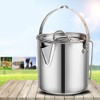 1.2L Outdoor Portable Camping Hiking Stainless Steel Hanging Water Pot