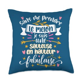 Cadeau Original Pour Sauteuse hauteur Accessoires Une Sauteuse Fabuleuse Femme Saut en Hauteur Throw Pillow, 18x18, Multicolor