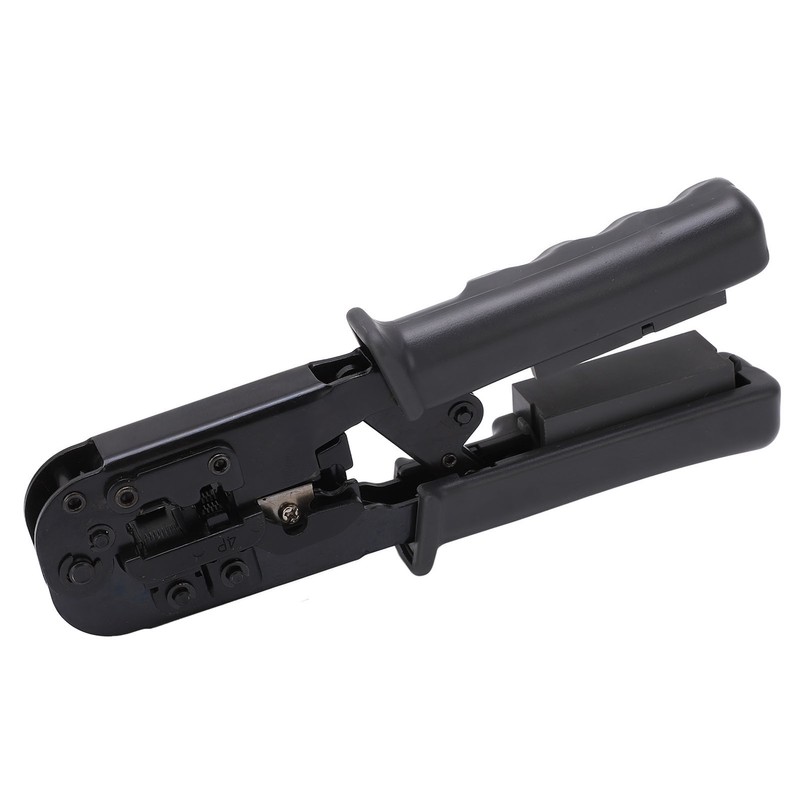 Ratcheting Modular Data Cable Crimper Wire Stripper Cutter 4P 6P