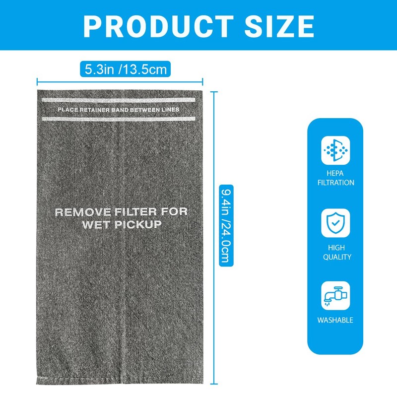 12 Pack CMXZVBE38737 Dry Filter Bags Replacement for Craftsman 2