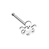 Pierced Owl Nautical Octopus Nose Bone Stud in Stainless Steel