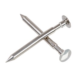 Red Dirt Derby Machined, Polished, Grooved and 2.5 Degree Bent Axles - (2 Axles) for use in Pinewood Derby