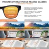 OuShiun Photochromic Progressive Reading Glasses for Women Men, Transition Multifocal