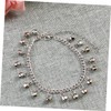 COLLBATH Silver Alloy Anklet Chain Stylish Ankle Bracelet Bead Tassel