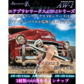 [Airbrush Works] Airbrush AW-102 Handpiece Diameter 0.008 inch (0.2 mm) Double Action Airbrush (AW-102 Caliber 0.2 mm)