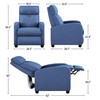 Yaheetech Home Theater Seating Fabric Recliner Chair Modern Single Living