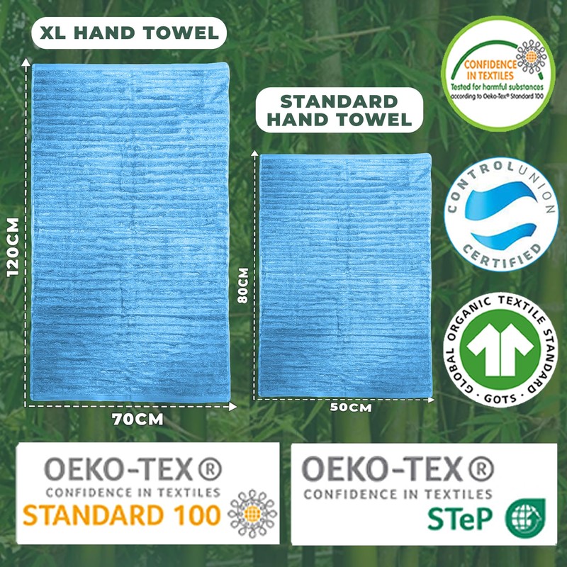 Towelogy Bamboo Hand Towels 2-Pack 50x80 cm Premium Quality Soft