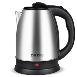 DEZIN Electric Kettle Upgraded, BPA Free 2L Stainless Steel Tea Kettle, Fast Boil Water Warmer with Auto Shut Off and Boil Dry Protection Tech for Coffee, Tea, Beverages