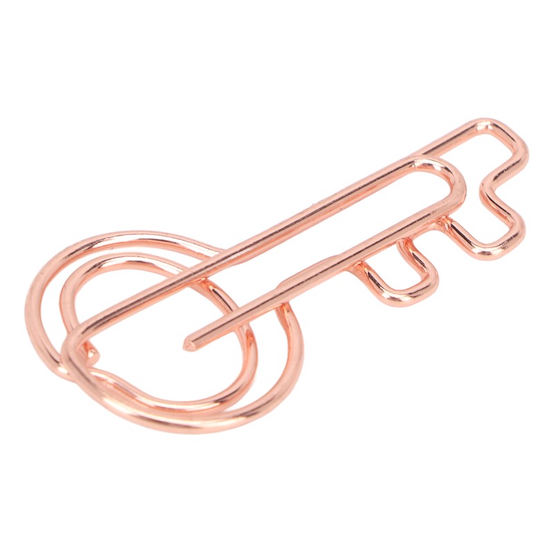 100Pcs Paper Clip Metal Rose Gold Color Urheen Design Paperclip