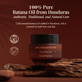 bahtana 100% Pure Batana Oil - Nourishing Hair & Skin Treatment for Growth, Strength & Moisture- Batana Oils for Soft, Shiny Hair & Glowing Skin- Oil for Daily Use- Restores Hairs & Skins Naturally