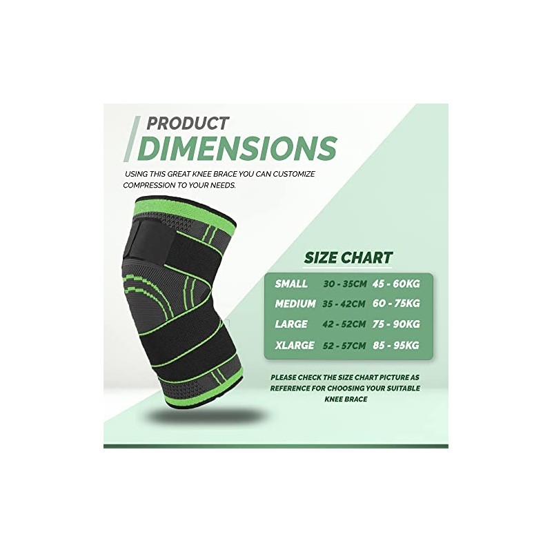 Botanique Knee Brace Support Sleeve Compression Strap Adjustable for Chronic
