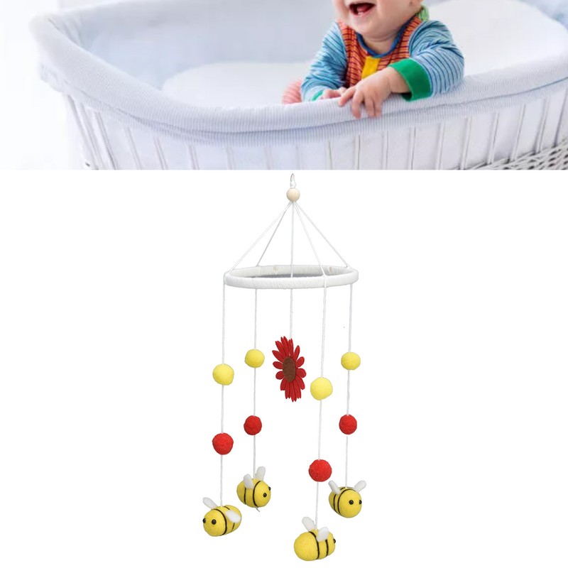Baby Nursery Mobile Crib Hanging Mobile Decor with Honey Bee