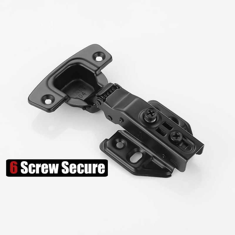 JQK Cabinet Hinges Black, 100 Degree Soft Closing Full Overlay