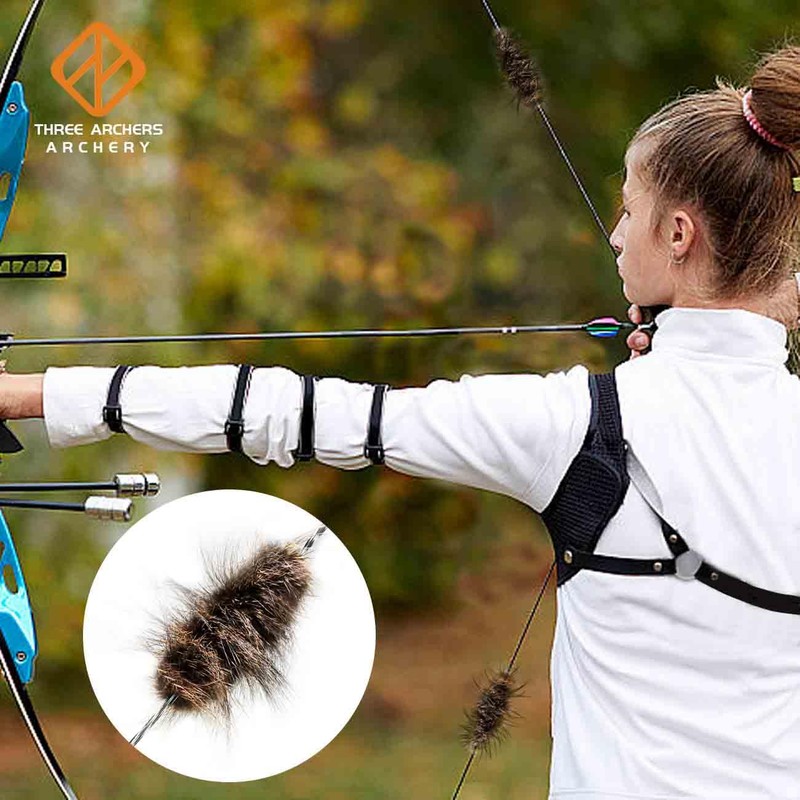 THREE ARCHERS 1 Pair of Bow String Silencer Archery Tendon
