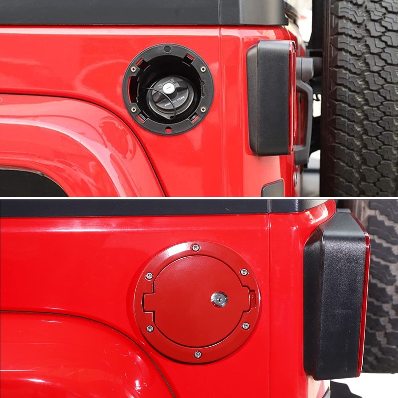 JeCar Fuel Filler Door Locking Gas Cap Cover Exterior Accessories
