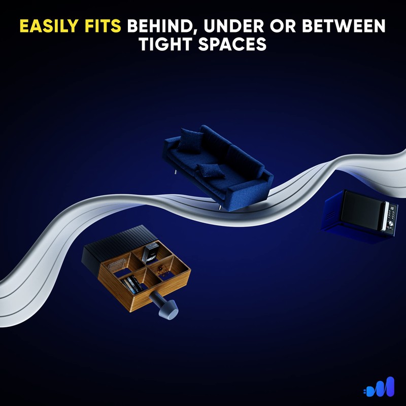Maximm 360° Rotating Flat Plug Extension Cord with a Removable