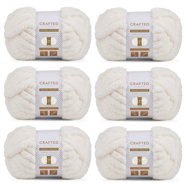 Crafted By Catherine Chunky Chenille Yarn - 6 Pack (8
