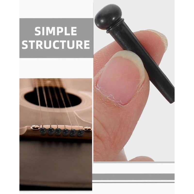 BPTRKOM Guitar Pins Bridge Plastic Guitar Bridge with 2 Pieces