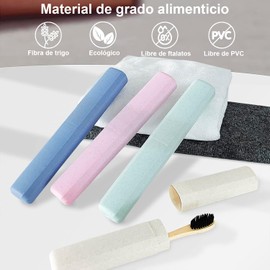 Triko Paquete 4 Estuches para Cepillo de Dientes, Portacepillos de dientes, Fundas Portátiles para Cepillos de Dientes, de Plástico Transpirable, para el Hogar, Viajes, Negocios, Campamento, Escuela