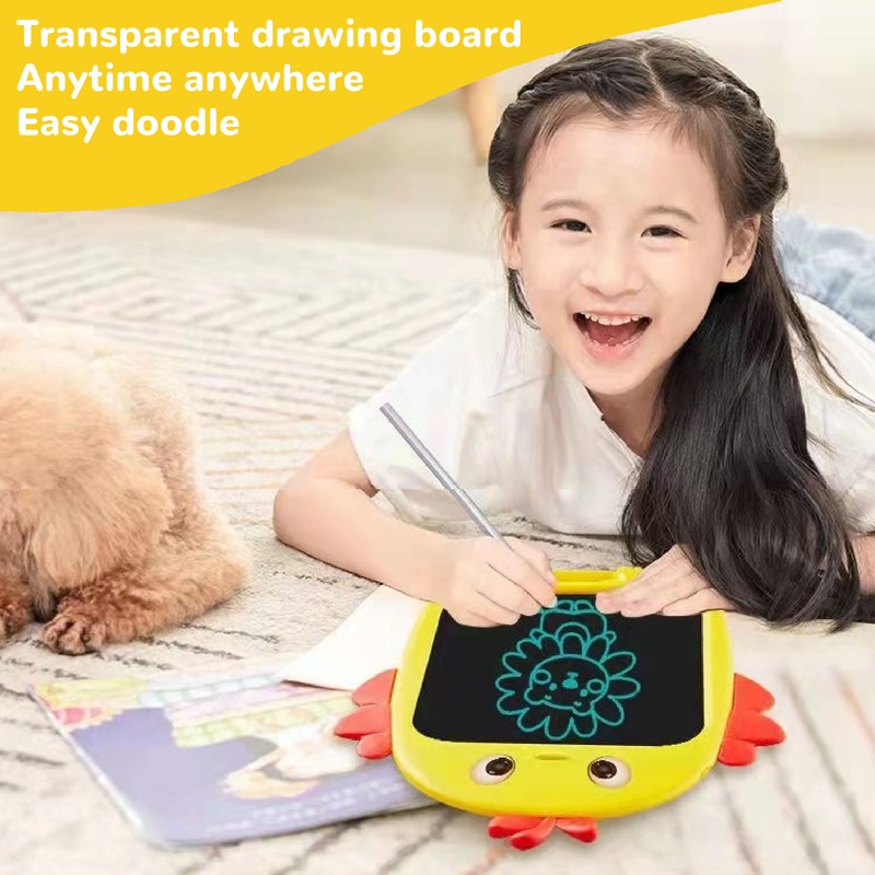 8.5in Children Drawing Board Chicken Shaped LCD Painting Writing Tablet