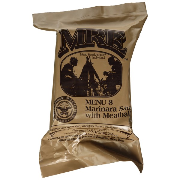 Meatballs and Marinara Sauce MRE Meal - Genuine US Military