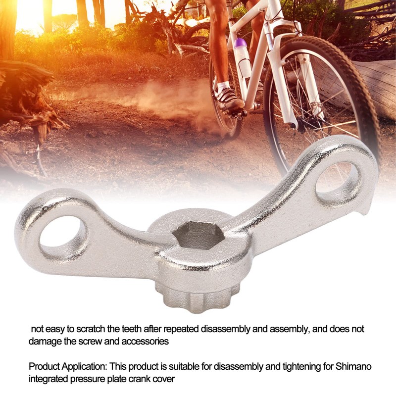 Agatige Bicycle Crank Removal Tool, 2-in-1 Crankset Crank Arm Dust
