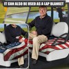 Generic Golf Cart Seat Covers - Red/White/Blue - Polyester, Spandex