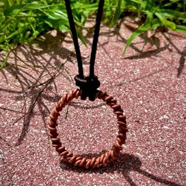 Golden Fire Tensor Ring Handcrafted Healing Jewelry 100% Pure Copper Sacred Alignment 5.23 Inch Length EMF Shielding Energy Balance Wellness Tool