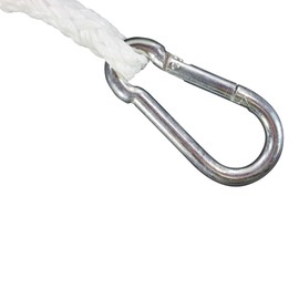 SGT KNOTS - Polypropylene Braided Anchor Rope Hollow Braid Boat Anchor Line with Spring Snap Hook - Lines for Marine Use, Fishing, Small Boats (3/8 in x 100 ft)