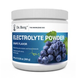 Dr. Berg Nutritionals Dr. Berg Zero Sugar Hydration Keto Electrolyte Powder - Enhanced w/ 1000 mg of Potassium & Real Pink Himalayan Salt (NOT Table Salt) - Grape Flavor Hydration Drink Mix Supplement - 50 Servings