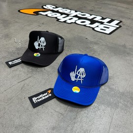 Los Angeles Skeleton Trucker Hat | LA Baseball Beer Trendy Cowboy | Premium Snapback Hat for Men & Women (US, Alpha, One Size, Royal)