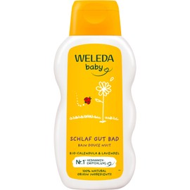 WELEDA Organic Baby Calendula Sleep Well Bath - Gentle Natural Cosmetics Care Bath for Evening Relaxation for Babies (1 x 200 ml)