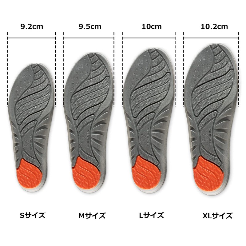[Sofsole] Arch (Shock Absorption, Arch Support), Arch Gray, M 9.6
