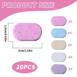 20 PCS Hand Soap Refill Tablets, Soap Refill Foaming Hand Wash Refill Foam Soap Handwash Effervescent Tablets Variety Fragrance Pack Eco-Friendly Sustainable for Bathroom Kitchen Office Gym 5 Scent