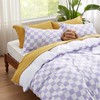 Bedsure Duvet Cover King Size - Reversible Checked Plaid Duvet