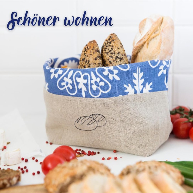 slowroom Linen Lunch Bag, 2 in 1, Bread Bag for