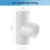 LESSO 10 Pack PVC Pipe Fittings, 1/2 inch PVC Tee