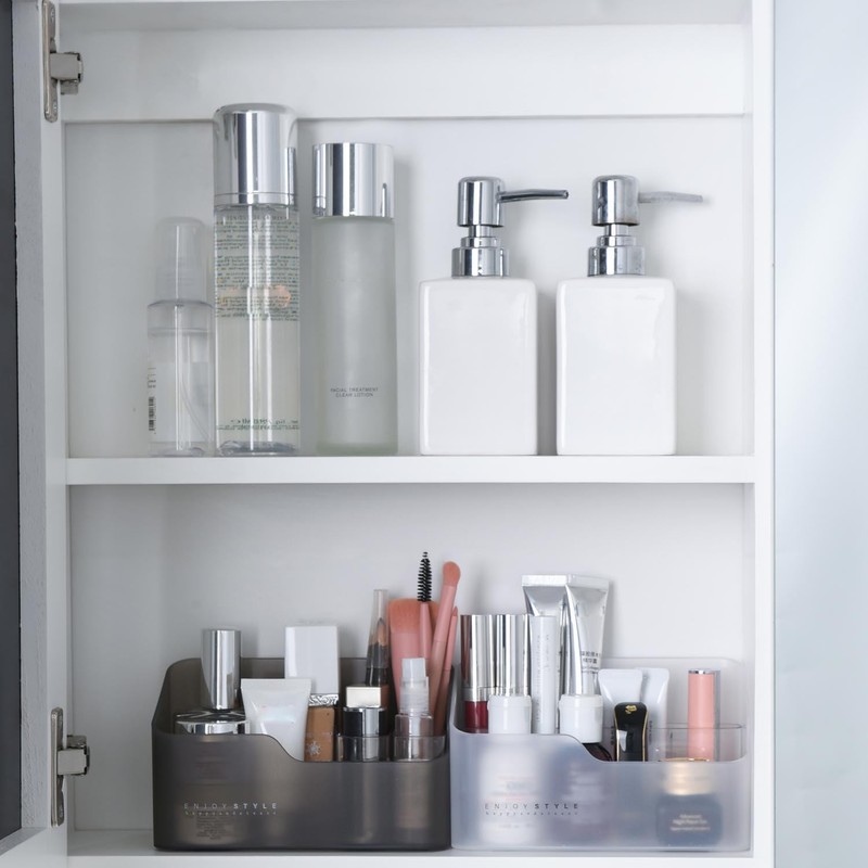 UNIKON Eunion Makeup Organizer, Clear Small Countertop Makeup Caddy Storage