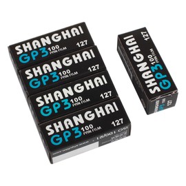 eTone Shanghai GP3 127 - Rollo de película ASA DIN ISO 100 B/W negativo más fresco 5 rollos (5 x 127)