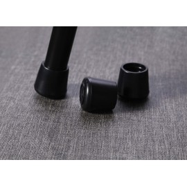Furnigear Small Chair Leg Tips Caps Non-Slip Rubber Leg Tips 1-1/2” Inner Diameter Chair Leg Floor Protectors Round Black 4 Pack