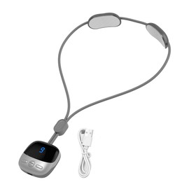 Tiardey Neck Massager With Heat Portable Neck Shoulder Massager Deep Tissue Pendant Double Pulse Tech Massager for Shoulders Neck and Arms